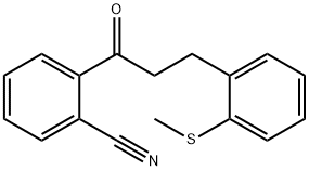 2'-CYANO-3-(2-THIOMETHYLPHENYL)PROPIOPHENONE 结构式