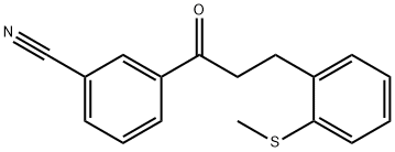 3'-CYANO-3-(2-THIOMETHYLPHENYL)PROPIOPHENONE 结构式