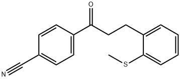 4'-CYANO-3-(2-THIOMETHYLPHENYL)PROPIOPHENONE 结构式