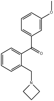 2-AZETIDINOMETHYL-3'-METHOXYBENZOPHENONE 结构式