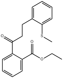 2'-CARBOETHOXY-3-(2-THIOMETHYLPHENYL)PROPIOPHENONE 结构式