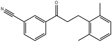 3'-CYANO-3-(2,6-DIMETHYLPHENYL)PROPIOPHENONE 结构式