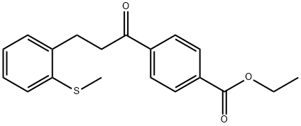 4'-CARBOETHOXY-3-(2-THIOMETHYLPHENYL)PROPIOPHENONE 结构式