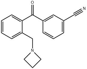 3-(2-(氮杂环丁烷-1-基甲基)苯甲酰)苯甲腈 结构式