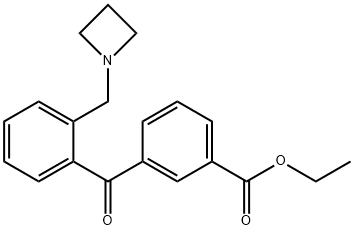 2-AZETIDINOMETHYL-3'-CARBOETHOXYBENZOPHENONE 结构式