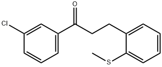 3'-CHLORO-3-(2-THIOMETHYLPHENYL)PROPIOPHENONE 结构式
