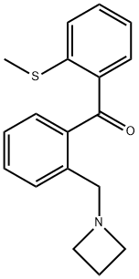 (2-(氮杂环丁烷-1-基甲基)苯基)(2-(甲硫基)苯基)甲酮 结构式