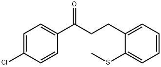 4'-CHLORO-3-(2-THIOMETHYLPHENYL)PROPIOPHENONE 结构式