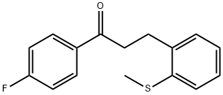 4'-FLUORO-3-(2-THIOMETHYLPHENYL)PROPIOPHENONE 结构式