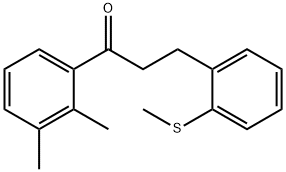 2',3'-DIMETHYL-3-(2-THIOMETHYLPHENYL)PROPIOPHENONE 结构式