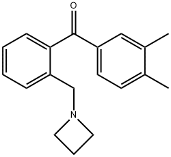 2'-AZETIDINOMETHYL-3,4-DIMETHYLBENZOPHENONE 结构式