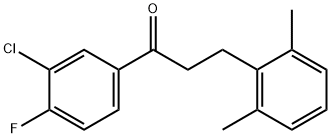 3'-CHLORO-3-(2,6-DIMETHYLPHENYL)-4'-FLUOROPROPIOPHENONE 结构式