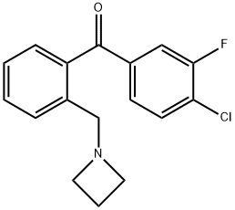 2'-AZETIDINOMETHYL-4-CHLORO-3-FLUOROBENZOPHENONE 结构式