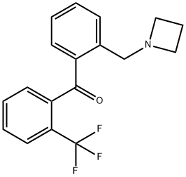 (2-(氮杂环丁烷-1-基甲基)苯基)(2-(三氟甲基)苯基)甲酮 结构式