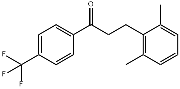 3-(2,6-DIMETHYLPHENYL)-4'-TRIFLUOROMETHYLPROPIOPHENONE 结构式