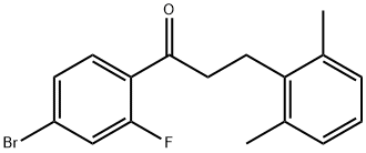 4'-BROMO-3-(2,6-DIMETHYLPHENYL)-2'-FLUOROPROPIOPHENONE 结构式