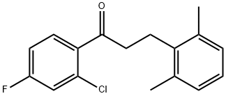 2'-CHLORO-3-(2,6-DIMETHYLPHENYL)-4'-FLUOROPROPIOPHENONE 结构式