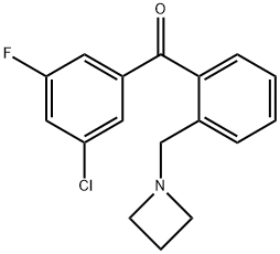 (2-(氮杂环丁烷-1-基甲基)苯基)(3-氯-5-氟苯基)甲酮 结构式