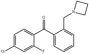 2'-AZETIDINOMETHYL-4-CHLORO-2-FLUOROBENZOPHENONE 结构式