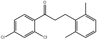 2',4'-DICHLORO-3-(2,6-DIMETHYLPHENYL)PROPIOPHENONE 结构式