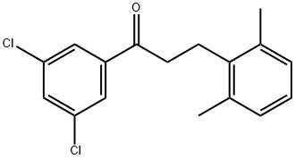 3',5'-DICHLORO-3-(2,6-DIMETHYLPHENYL)PROPIOPHENONE 结构式