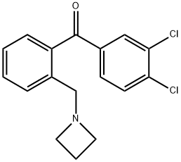 (2-(氮杂环丁烷-1-基甲基)苯基)(3,4-二氯苯基)甲酮 结构式