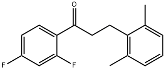 2',4'-DIFLUORO-3-(2,6-DIMETHYLPHENYL)PROPIOPHENONE 结构式