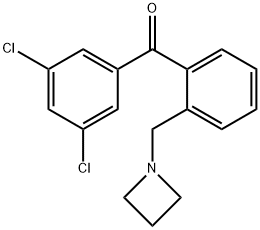 (2-(氮杂环丁烷-1-基甲基)苯基)(3,5-二氯苯基)甲酮 结构式