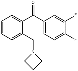 (2-(氮杂环丁烷-1-基甲基)苯基)(3,4-二氟苯基)甲酮 结构式