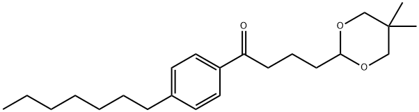 4-(5,5-DIMETHYL-1,3-DIOXAN-2-YL)-4'-HEPTYLBUTYROPHENONE 结构式