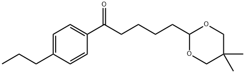 5-(5,5-DIMETHYL-1,3-DIOXAN-2-YL)-4'-N-PROPYLVALEROPHENONE 结构式