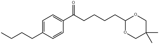 4'-N-BUTYL-5-(5,5-DIMETHYL-1,3-DIOXAN-2-YL)VALEROPHENONE 结构式