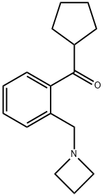 2-(AZETIDINOMETHYL)PHENYL CYCLOPENTYL KETONE 结构式