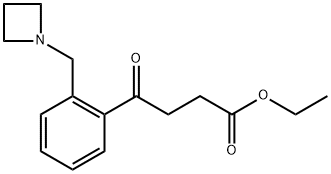 ETHYL 4-[2-(AZETIDINOMETHYL)PHENYL]-4-OXOBUTYRATE 结构式