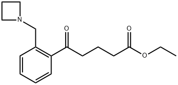 ETHYL 5-[2-(AZETIDINOMETHYL)PHENYL]-5-OXOVALERATE 结构式