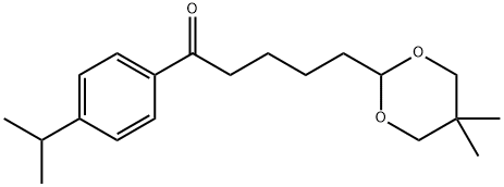 5-(5,5-DIMETHYL-1,3-DIOXAN-2-YL)-4'-ISOPROPYLVALEROPHENONE 结构式