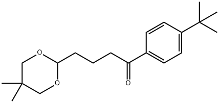 4'-TERT-BUTYL-4-(5,5-DIMETHYL-1,3-DIOXAN-2-YL)BUTYROPHENONE 结构式