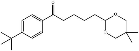 4'-TERT-BUTYL-5-(5,5-DIMETHYL-1,3-DIOXAN-2-YL)VALEROPHENONE 结构式