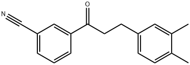 3'-CYANO-3-(3,4-DIMETHYLPHENYL)PROPIOPHENONE 结构式