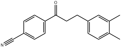 4'-CYANO-3-(3,4-DIMETHYLPHENYL)PROPIOPHENONE 结构式