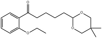 5-(5,5-DIMETHYL-1,3-DIOXAN-2-YL)-2'-ETHOXYVALEROPHENONE 结构式