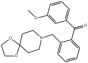 2-[8-(1,4-DIOXA-8-AZASPIRO[4.5]DECYL)METHYL]-3'-METHOXY BENZOPHENONE 结构式