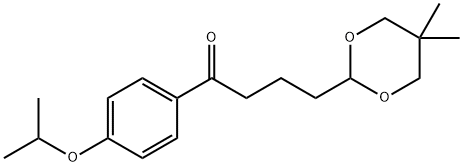 4-(5,5-DIMETHYL-1,3-DIOXAN-2-YL)-4'-ISOPROPOXYBUTYROPHENONE 结构式