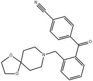 4''-cyano-2-[8-(1,4-dioxa-8-azaspiro[4.5]decyl)methyl]benzophenone