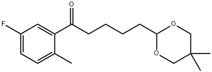 5-(5,5-DIMETHYL-1,3-DIOXAN-2-YL)-5'-FLUORO-2'-METHYLVALEROPHENONE 结构式