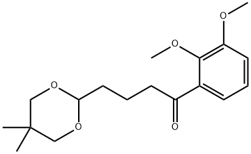 2',3'-DIMETHOXY-4-(5,5-DIMETHYL-1,3-DIOXAN-2-YL)BUTYROPHENONE 结构式