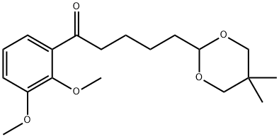 2',3'-DIMETHOXY-5-(5,5-DIMETHYL-1,3-DIOXAN-2-YL)VALEROPHENONE 结构式