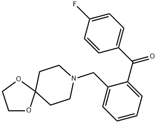 (2-((1,4-二噁烷-8-氮杂螺环并[4.5]癸烷-8-基)甲基)苯基)(4-氟苯基)甲酮 结构式