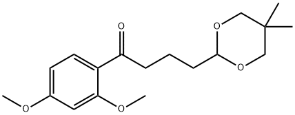 2',4'-DIMETHOXY-4-(5,5-DIMETHYL-1,3-DIOXAN-2-YL)BUTYROPHENONE 结构式