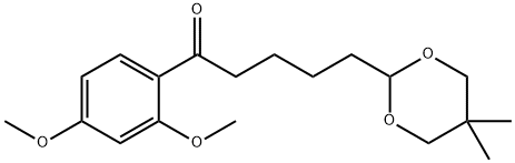 2',4'-DIMETHOXY-5-(5,5-DIMETHYL-1,3-DIOXAN-2-YL)VALEROPHENONE 结构式